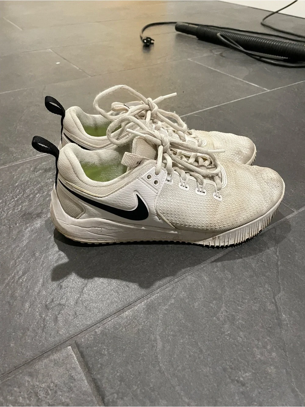 Nike White and Black Athletic Trainers